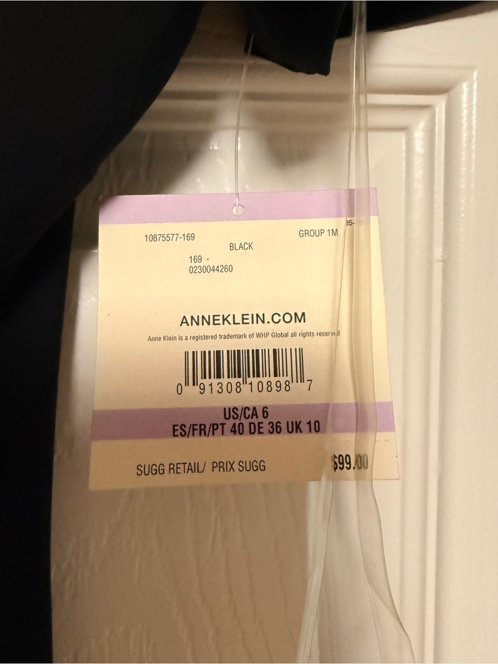 Anne Klein Black Midi Dress with Gold Buckle - Picture 3 of 6